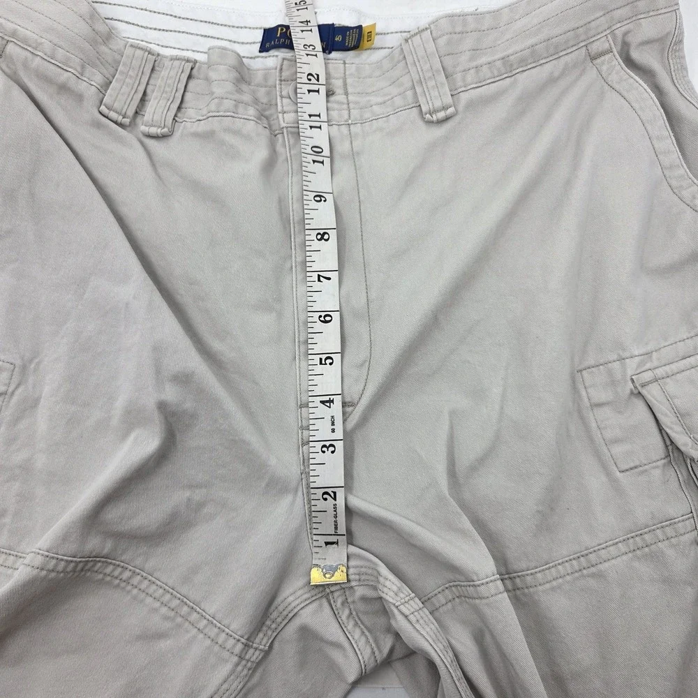 Polo Ralph Lauren Geller Cargo‎ Shorts Mens 40 Khaki Beige Work Utility 10.5 in